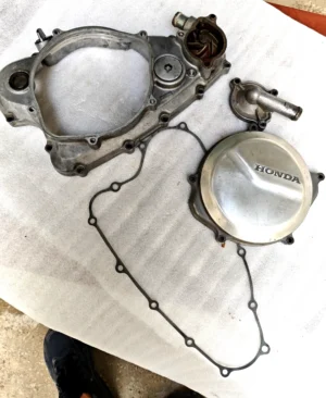 HONDA CRF 450 CRANKCASE COVER + WATERPUMP 11351-MEY-A30 11331-MEY-670 POLISHED