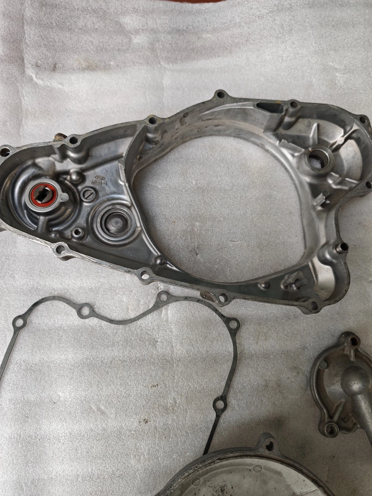 HONDA CRF 450 CRANKCASE COVER + WATERPUMP 11351-MEY-A30 11331-MEY-670 POLISHED - Image 6